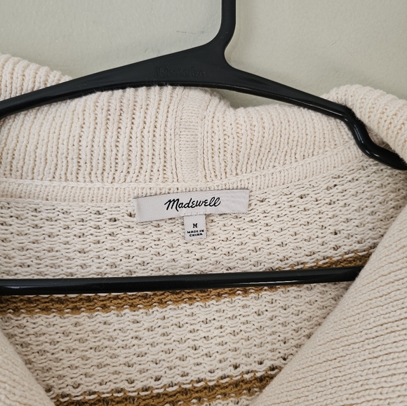 Madewell Stripe Canby Button Mockneck Sweater in Stripe - Picture 10 of 15